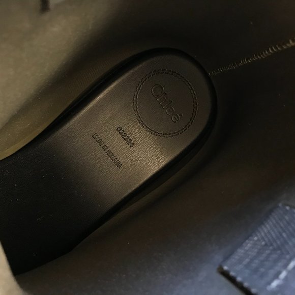 NWOB Chloe Raina Rain Boots Booties Womens 41 Grape Leaf Green Rubber Chunky NEW - Picture 12 of 15